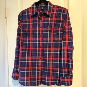 Ralph Lauren Red and Blue Plaid Button Down Shirt